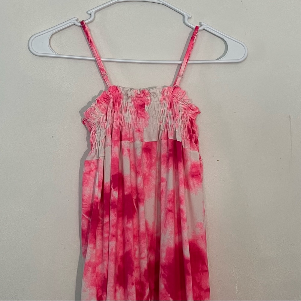 Girls Poof! Pink Tye Dye Lace Maxi Dress
